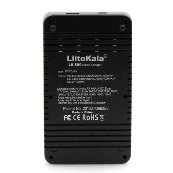 Liitokala Lii-500 LCD 3.7V 18650 18350 18500 16340 17500 25500 10440 14500 26650 1.2V AA AAA NiMH lithium battery Charger in Pakistan - Image 4