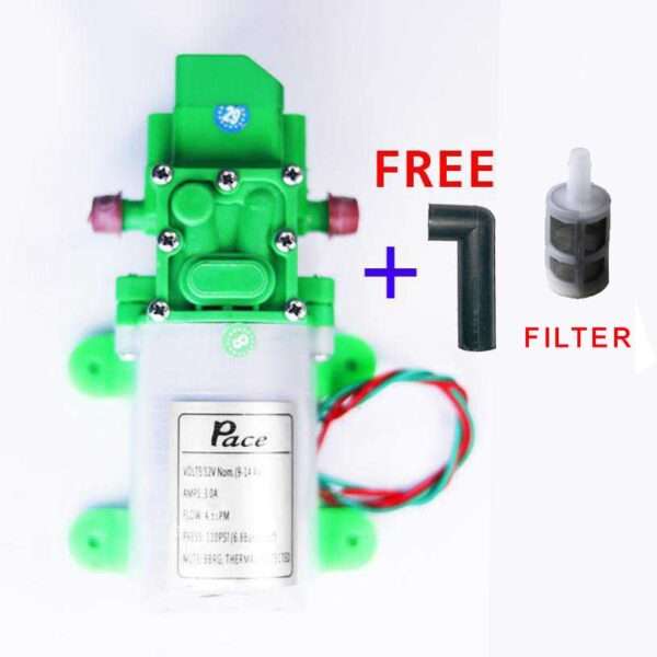 12V 70W 110 PSI High Pressure Mist Agricultural Spray Micro Diaphragm Water Pump Automatic Switch 6L/min Range 8m Pace Pump in Pakistan