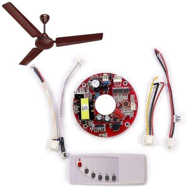 Universal Solar AC/DC 12V Ceiling Fan Circuit Remote Smart Speed ...