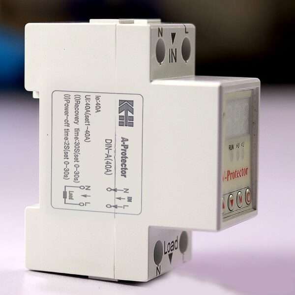 40A 230V Adjustable Ampere Over Protector Relay Breaker with Over Current Protection in Pakistan - Image 2