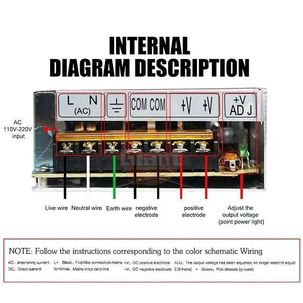 Power Supply DC 12V 20A S-240-12 for CNC 3D Printer Peltier Air Cooler Switching Mode CCTV Camera Decoration Lights Lamps Security Pakistan - Image 4
