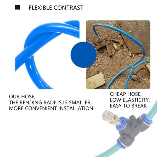 Pneumatic Tubing PU Plastic Premium Quality Inner 4mm Dia 6mm High Pressure Mist Spray System Tube for Agricultural Irrigation Water Mist Pipe in Pakistan - Image 4