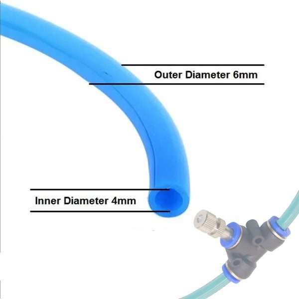 Pneumatic Tubing PU Plastic Premium Quality Inner 4mm Dia 6mm High Pressure Mist Spray System Tube for Agricultural Irrigation Water Mist Pipe in Pakistan - Image 2