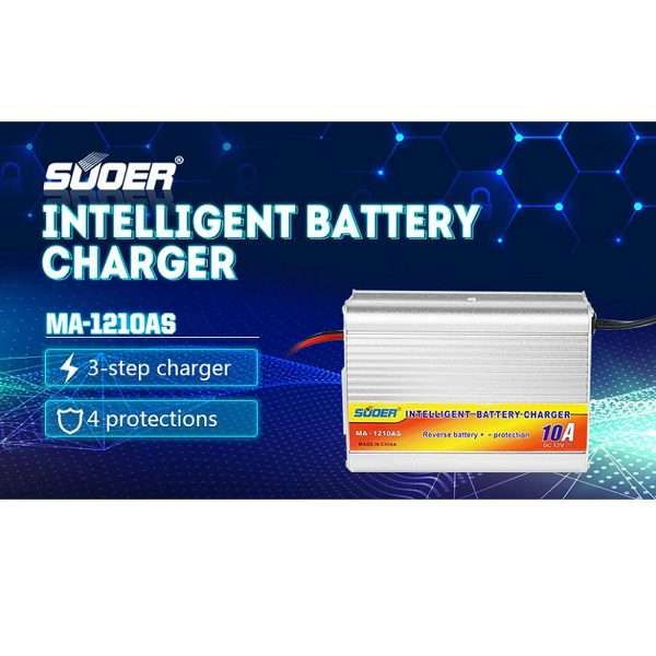 Original Suoer 10A Charger MA-1210AS Battery Reverse Polarity 220VAC to 12V DC in Pakistan