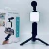 AY-49 Video Making Kit Wireless Remote Control Vlogging Tripod Microphone, Led Light, Mobile Holder All-In-One in Pakistan - Image 6