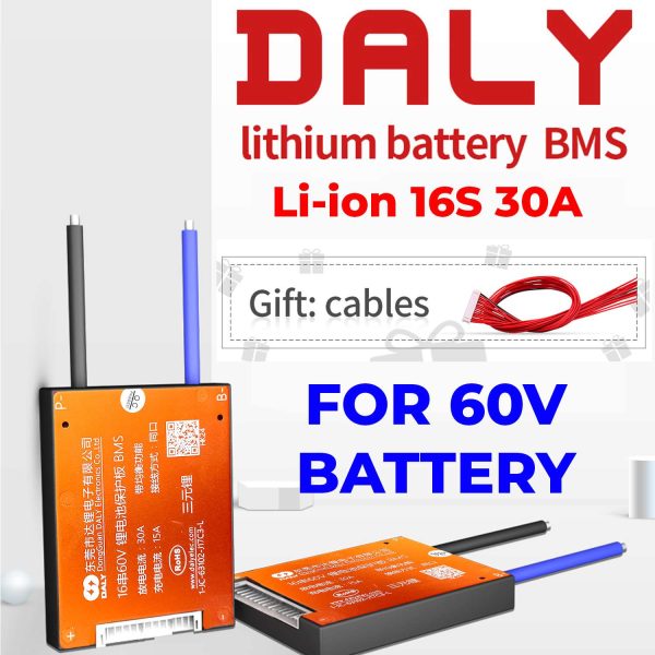 DALY 16S 60V 30A BMS for Li-ion With Balance Function For Lithium Battery Pack E-Bike Scooter Rickshaw Battery Pack in Pakistan