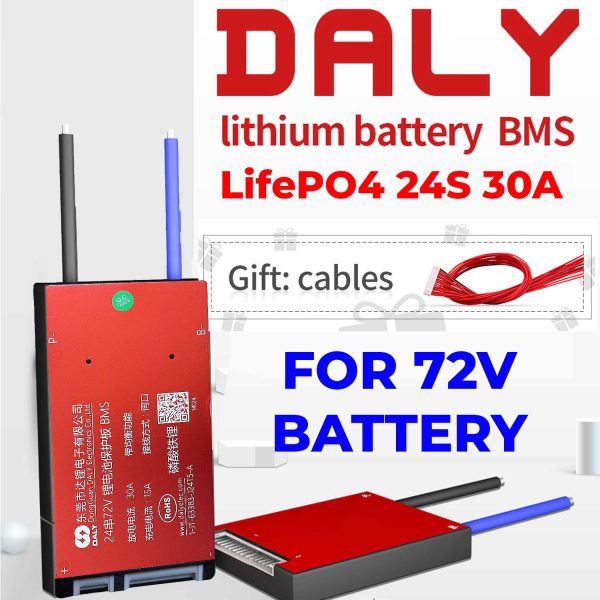 DALY 24S 72V 30A BMS for LifePO4 With Balance Function For Lithium iron Phosphate Pack E-Bike Scooter Rickshaw Battery Pack in Pakistan