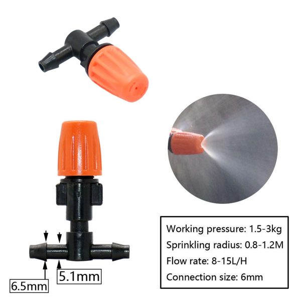 6mm Low Pressure Fine Atomization Pneumatic Mist Nozzle Kit 0.6mm Brass Misting Sprayers Irrigation Disinfection Cooling Fog Nozzle in Pakistan
