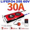 DALY 20S 60V 30A BMS with Bluetooth & NTC Sensor for LifePO4 Battery Pack