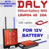 DALY 4S 12V 20A BMS with NTC Sensor for LifePO4 Battery Pack