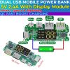 LED Dual USB 5V 2.4A Mobile Power Bank 18650 Lithium Battery Charger Board Digital QC Micro Type-C Lightning Support in Pakistan