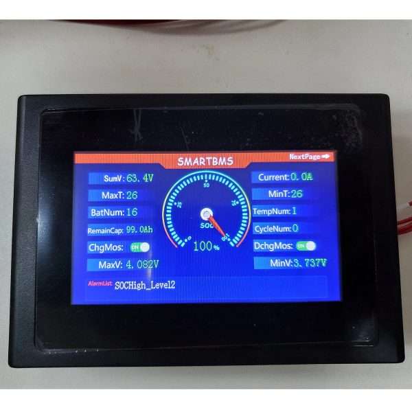 DALY Smart BMS LCD Touch Screen For Lithium Li-ion LiFePO4 LTO Battery in Pakistan