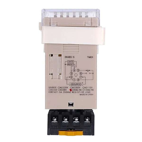 DH48S-S Digital Time Delay Relay AC 220V Repeat Cycle SPDT with Socket DH48S Series Mist System Delay Timer with Base in Pakistan