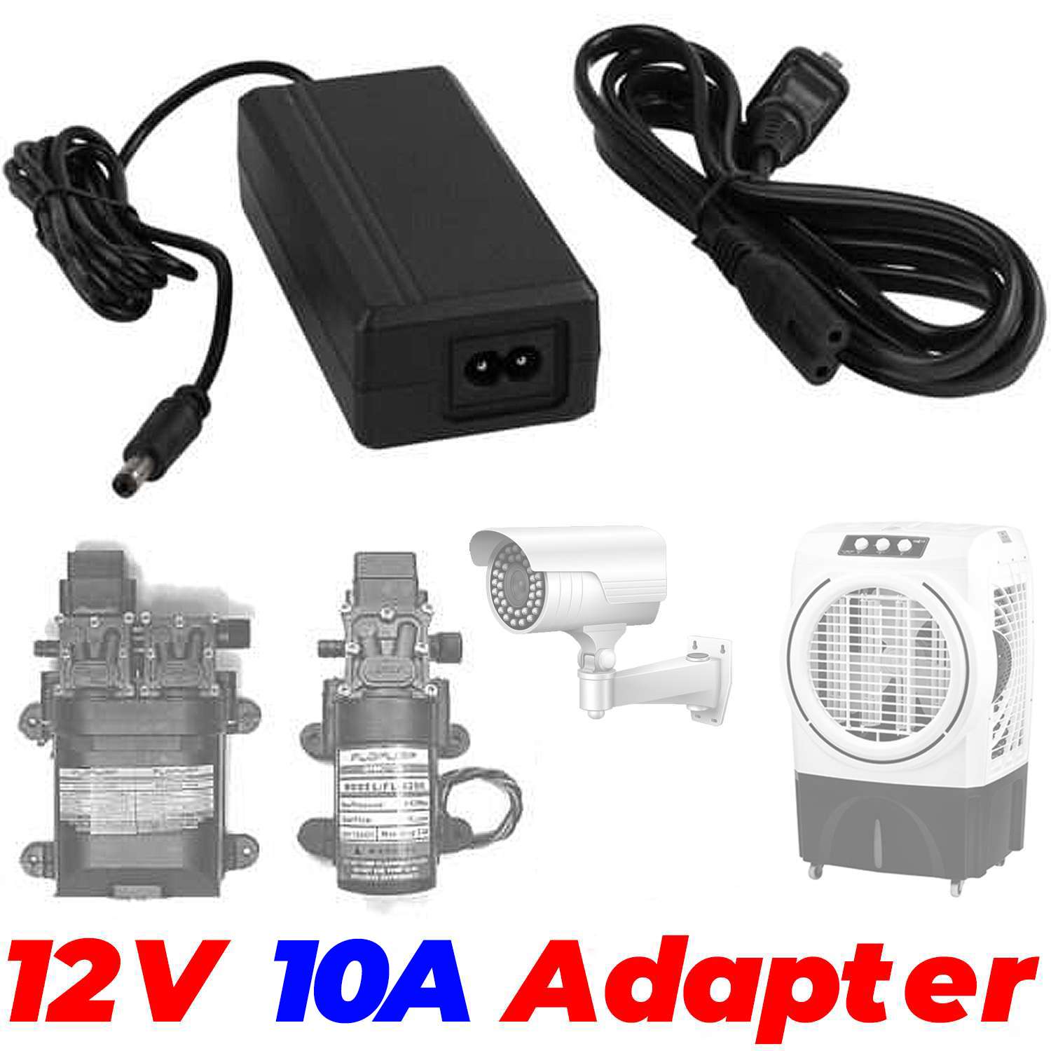 12V 10A Adapter AC to DC Branded Power supply for Mist High Pump, Air Cooler, CCTV Camera, LED TV in Pakistan