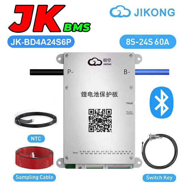 JK Smart BMS 60A 8S to 24S 0.4A Active Balance Bluetooth BMS for LifePO4 Solar Inverter UPS Battery Pack JK-BD4A24S6P in Pakistan