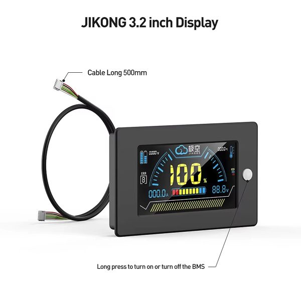 JIKONG Smart BMS LCD 3.2 Inches JK BMS Display Screen Current Voltage Temperature SOC For Lithium Li-ion LiFePO4 LTO Battery in Pakistan