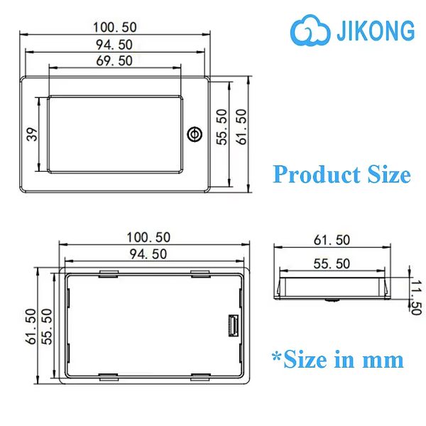 JIKONG Smart BMS LCD 3.2 Inches JK BMS Display Screen Current Voltage Temperature SOC For Lithium Li-ion LiFePO4 LTO Battery in Pakistan