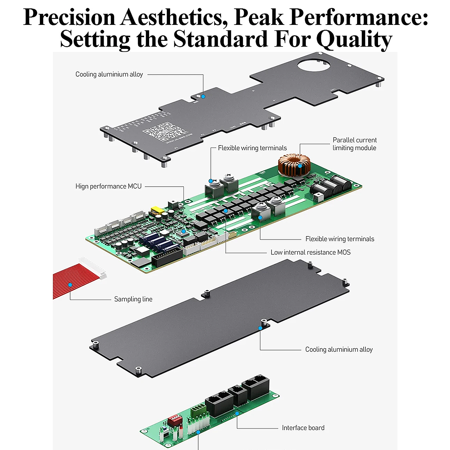 JK Smart Inverter BMS 200A 8S to 16S 2A Active Balance V19 JK-PB2A16S20P Bluetooth BMS for LifePO4 Solar Inverter UPS Battery Pack in Pakistan