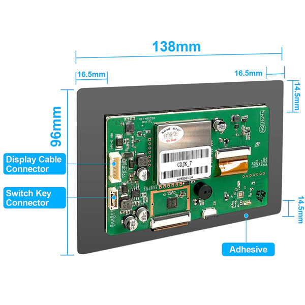 JIKONG Smart BMS Touch LCD 4.3 Inches JK V19 BMS Display Screen Current Voltage Temperature SOC For Lithium Li-ion LiFePO4 LTO Battery in Pakistan