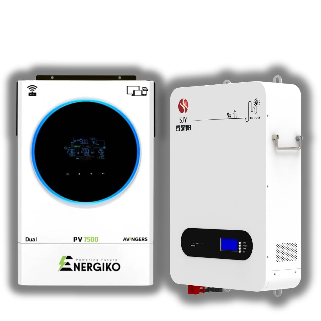 ENERGIKO 6KW Voltronic Solar Inverter With SJY 48V 100AH Lithium LifePO4 Battery in Pakistan