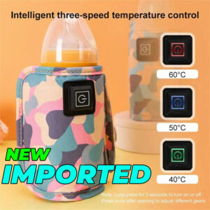 5V USB Baby Bottle Warmer Travel Milk Water Portable Heater Insulated Nursing Baby Bag Infant Kids Feeding Bottle in Pakistan