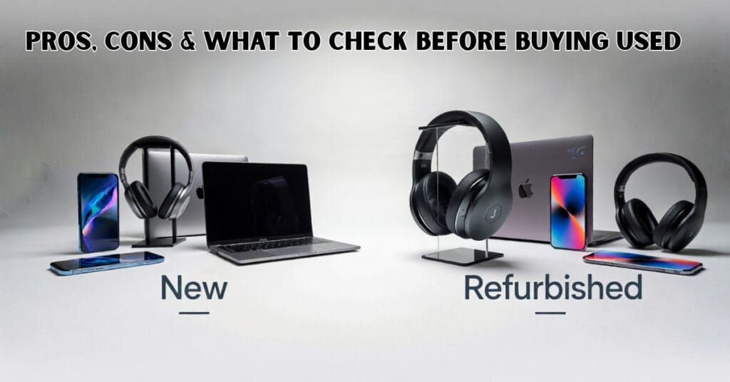 New vs refurbished electronics comparison; feature image