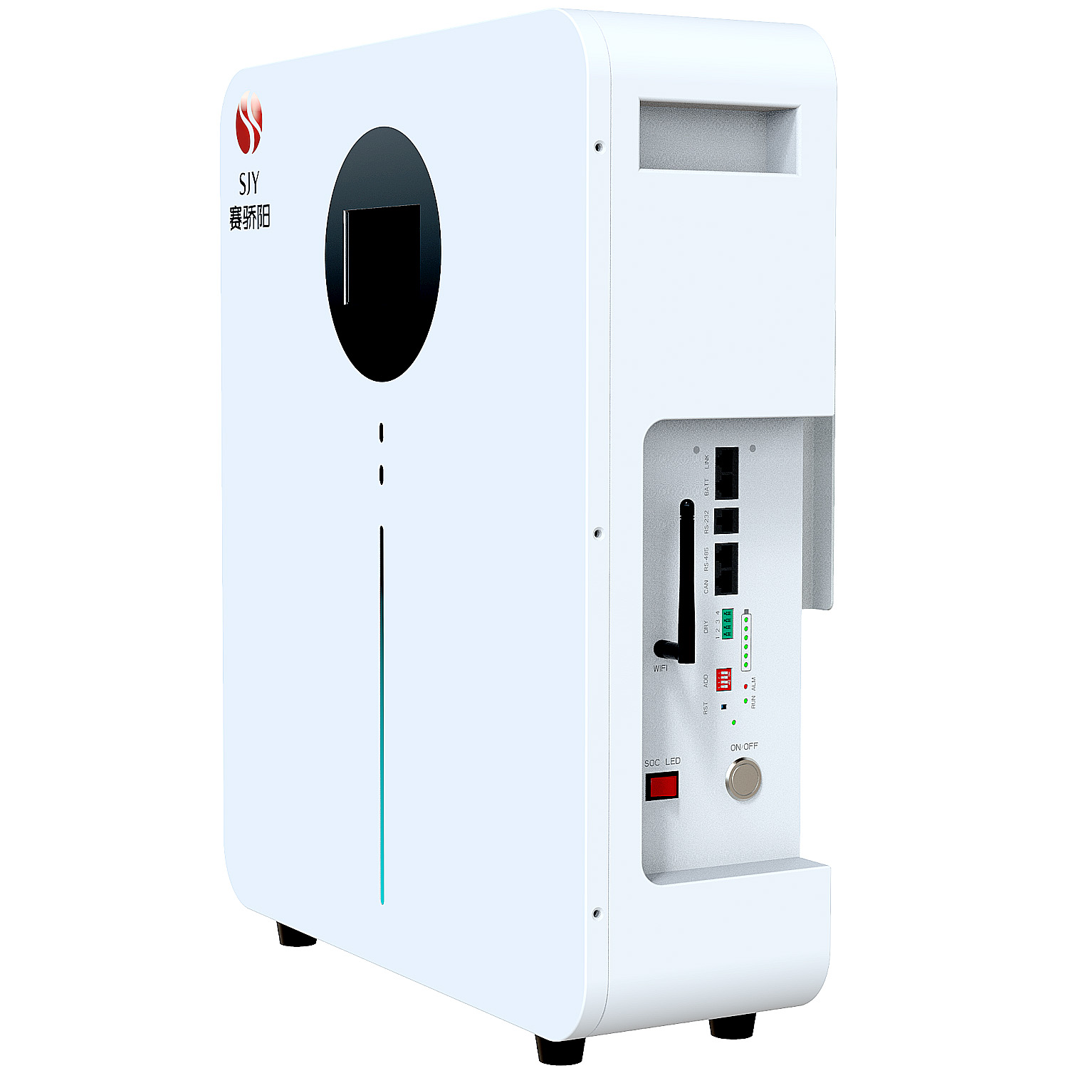 SJY 48V 100A LiFePO4 Touch Display Wall Mount Bluetooth & WiFi Lithium Iron Phosphate Battery Powerwall for Solar Inverter System UPS in Pakistan