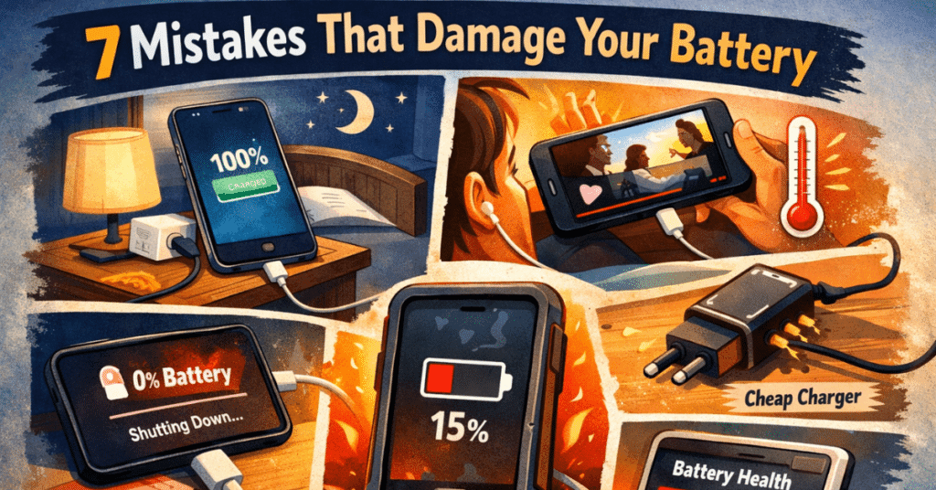 smartphone battery draining fast low battery warning