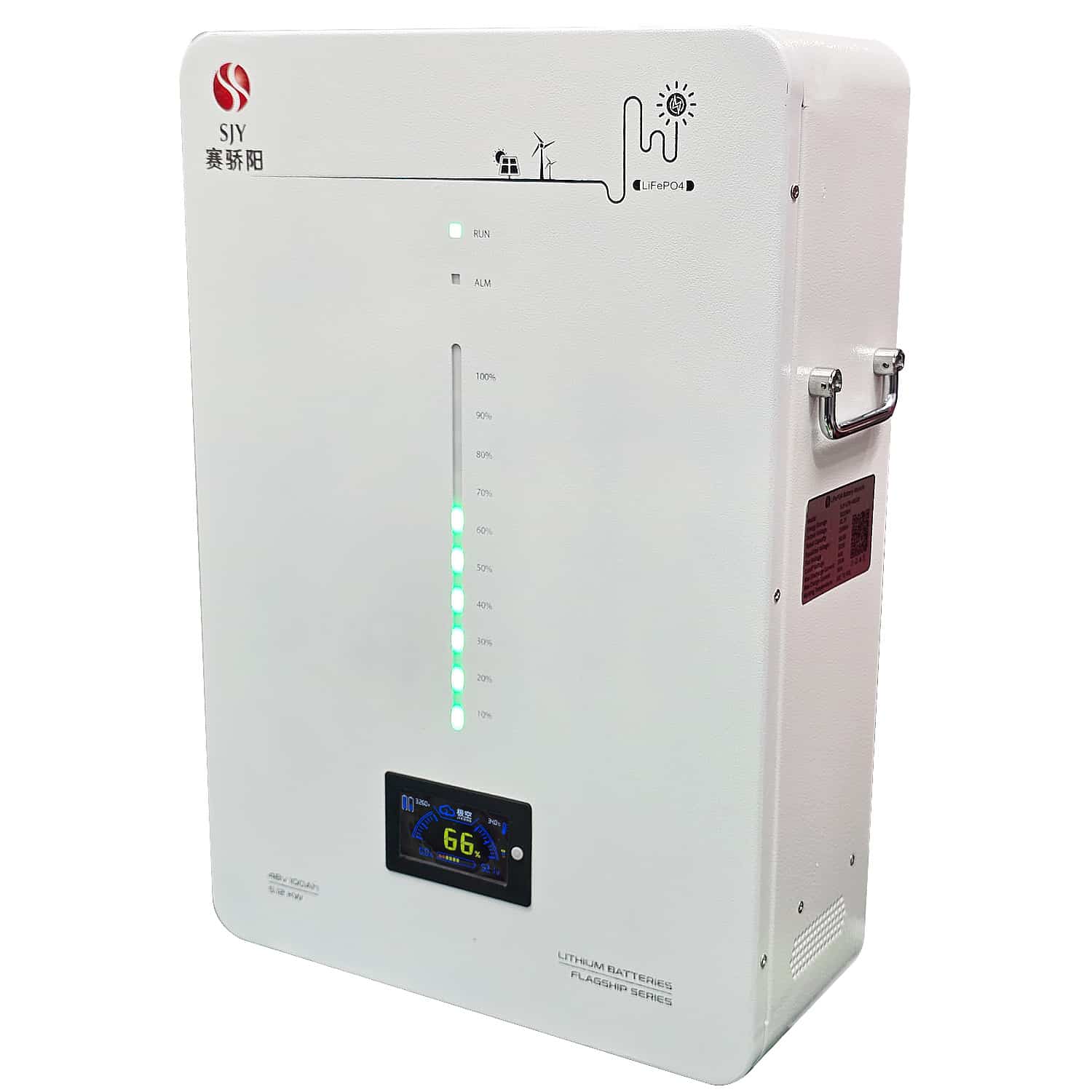SJY 48V 100A LiFePO4 Battery Touch Display Lithium Iron Phosphate Battery with SOC LED Bar for Solar Inverter System UPS in Pakistan