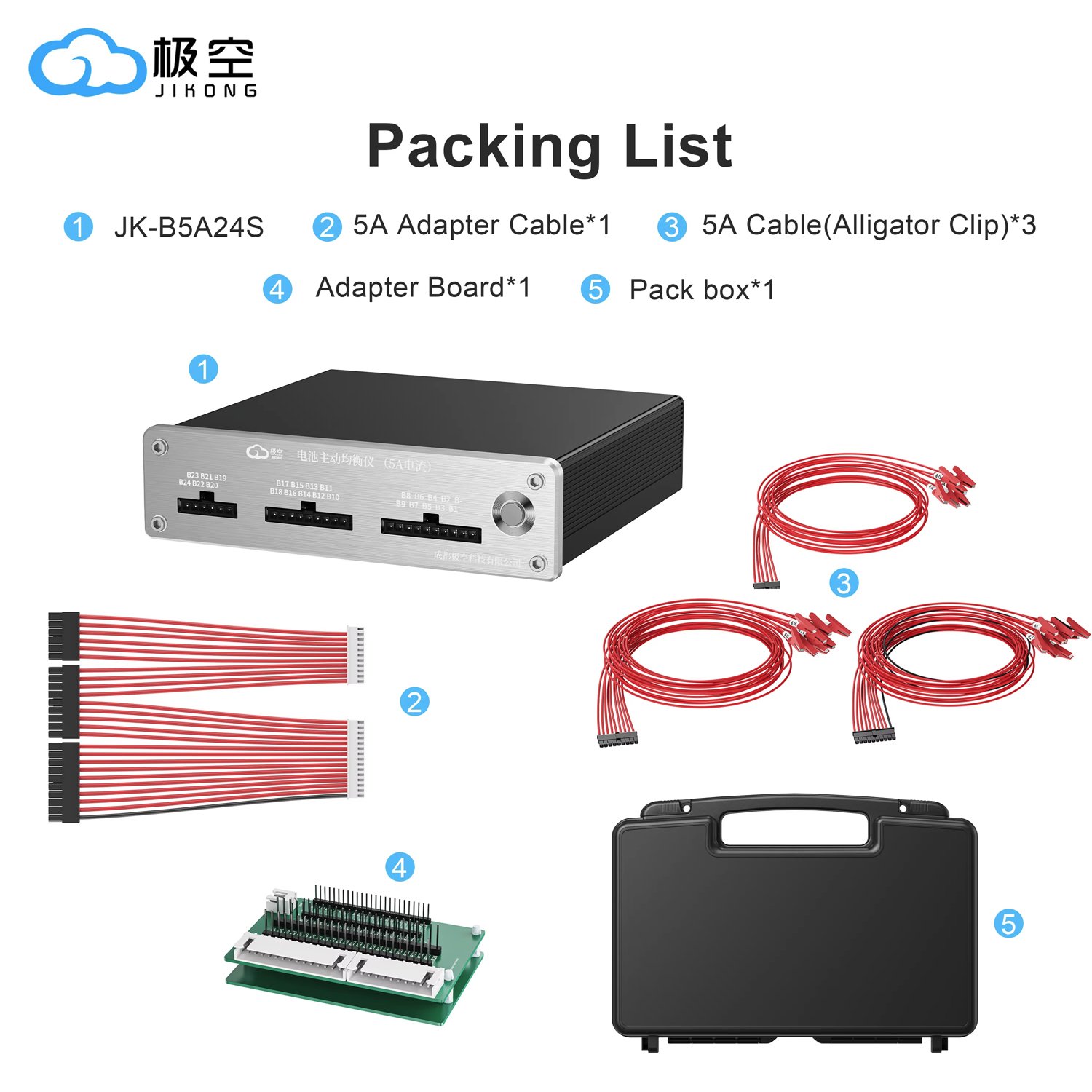 JIKONG Smart Active Balancer 5A for 2S-24S Li-ion LiFePO4 LTO Battery Bluetooth JK-B5A24S in Pakistan