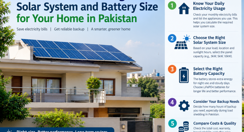 Home solar system with rooftop panels, inverter and lithium battery Copy alt text